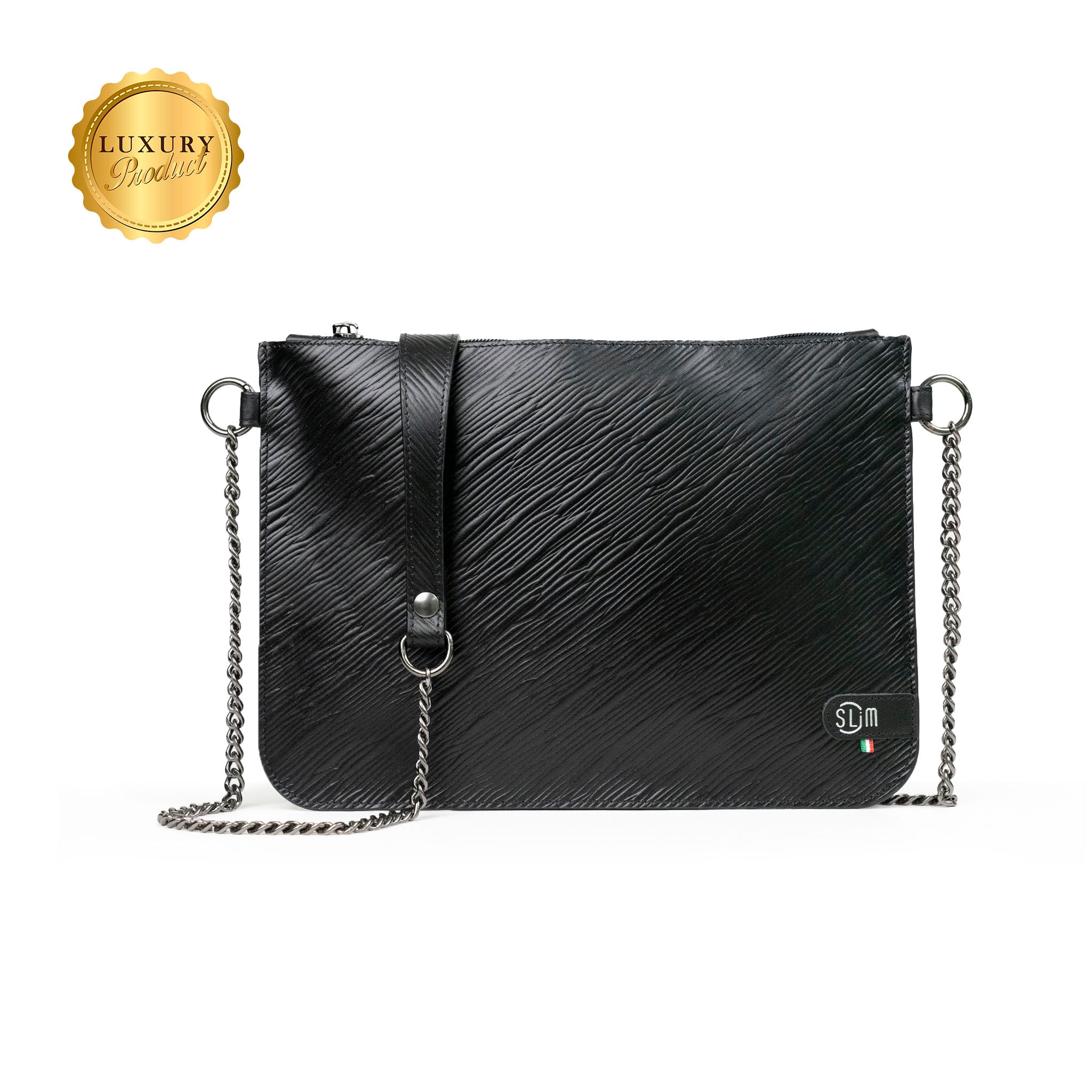 Pochette con Tracolla In Vera Pelle SLim®️