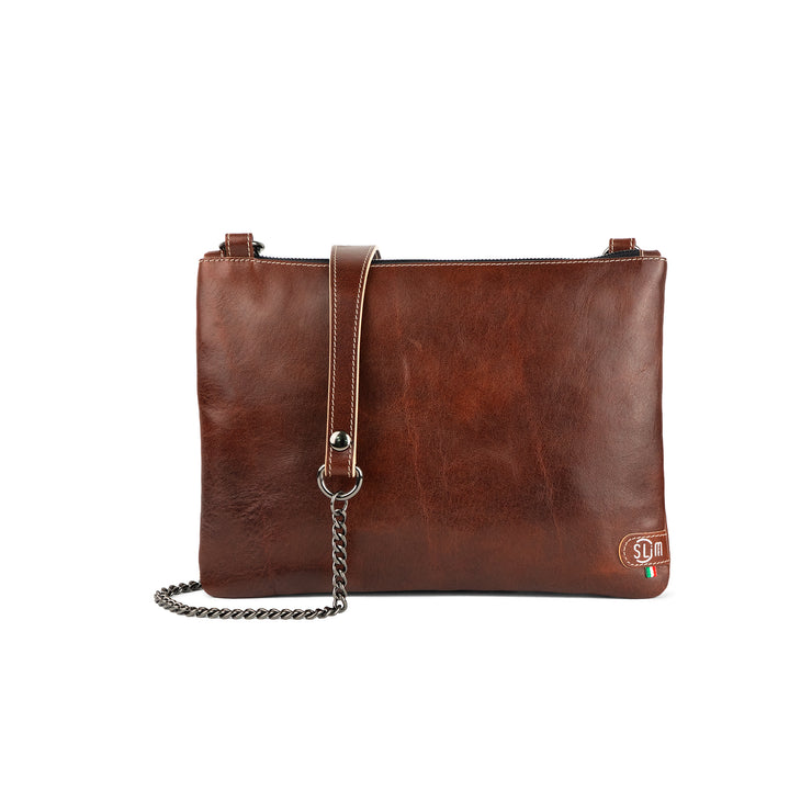 Pochette con Tracolla In Vera Pelle SLim®️