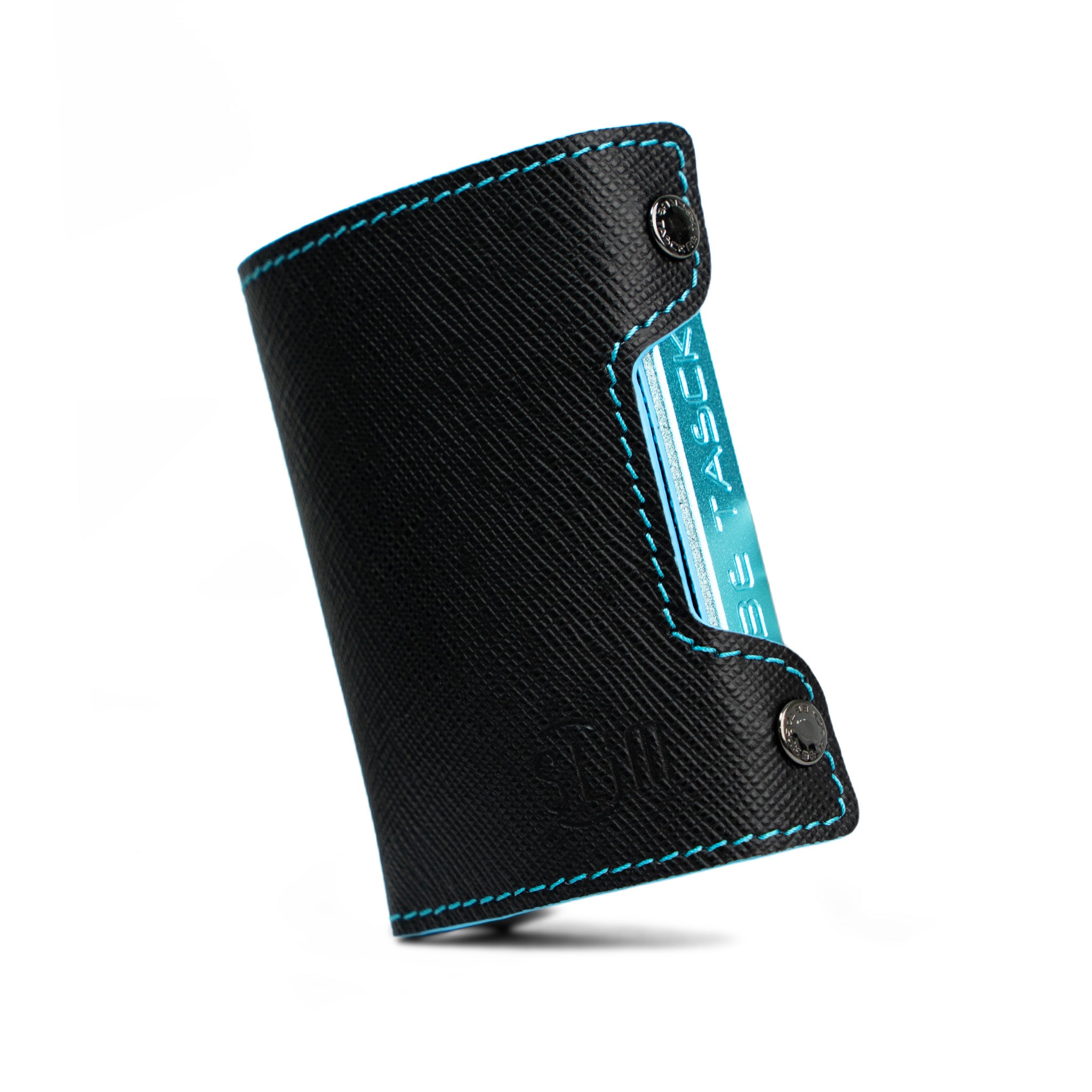 Be Tasck Saffiano Nero e Azzurro