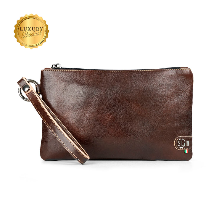 Pochette con Polsiera In Vera Pelle SLim®️