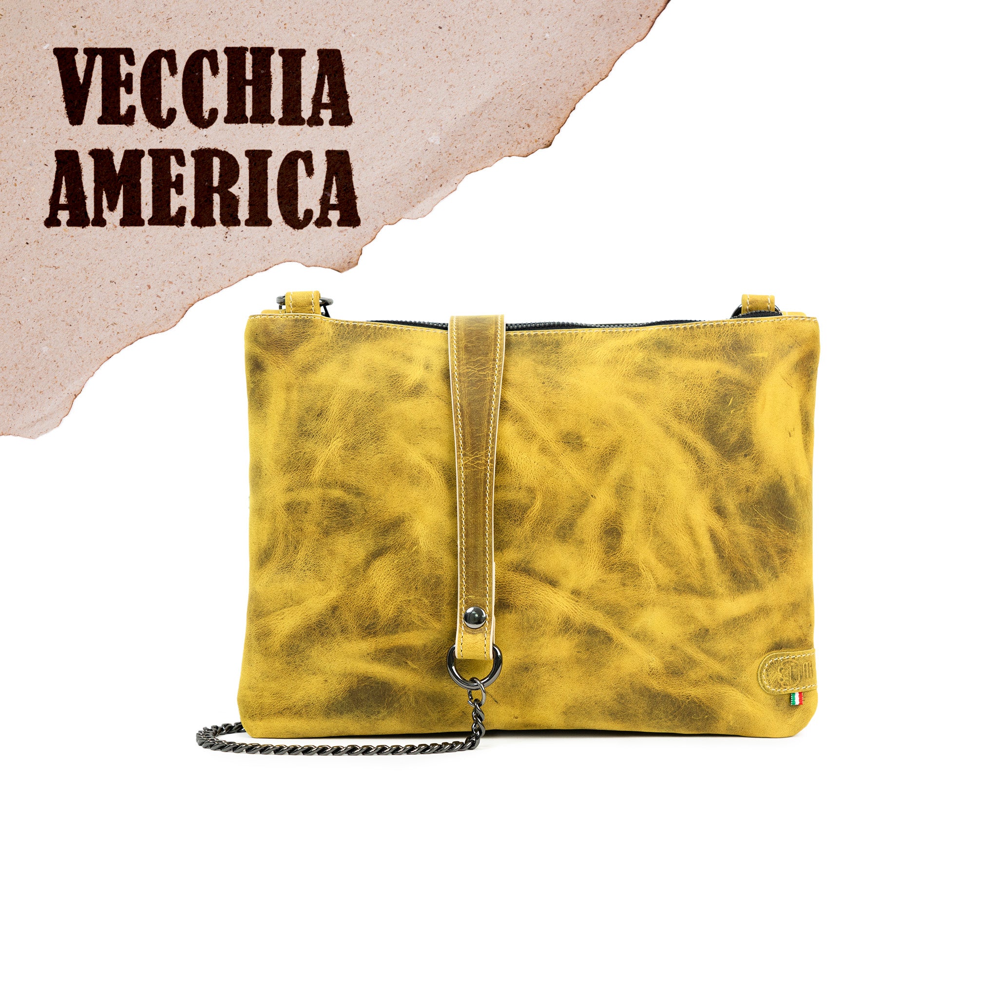 Pochette con Tracolla In Vera Pelle SLim®️