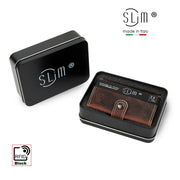 Porta Carte Vera Pelle Crazy Horse Brown con zip