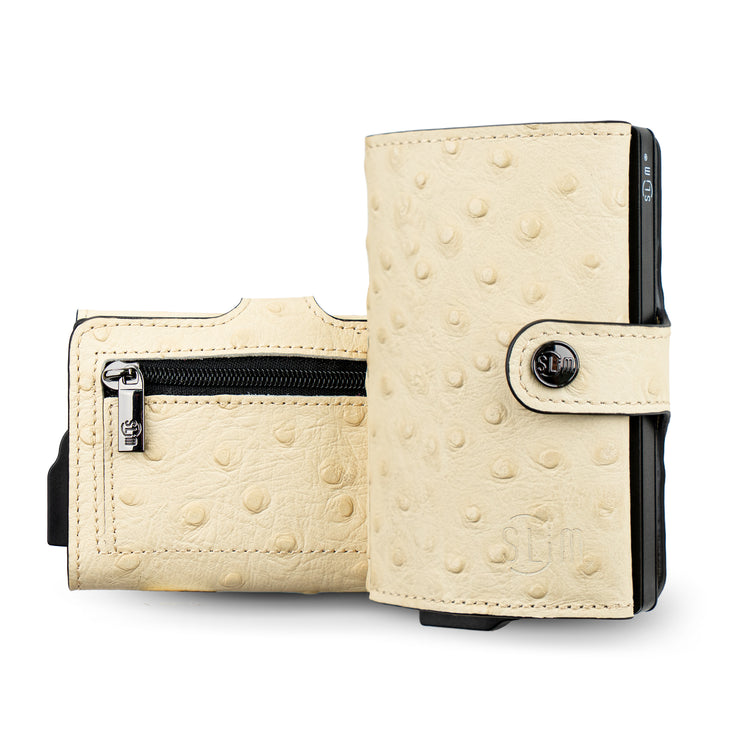 SLim®️ Vera Pelle stampa Struzzo Beige