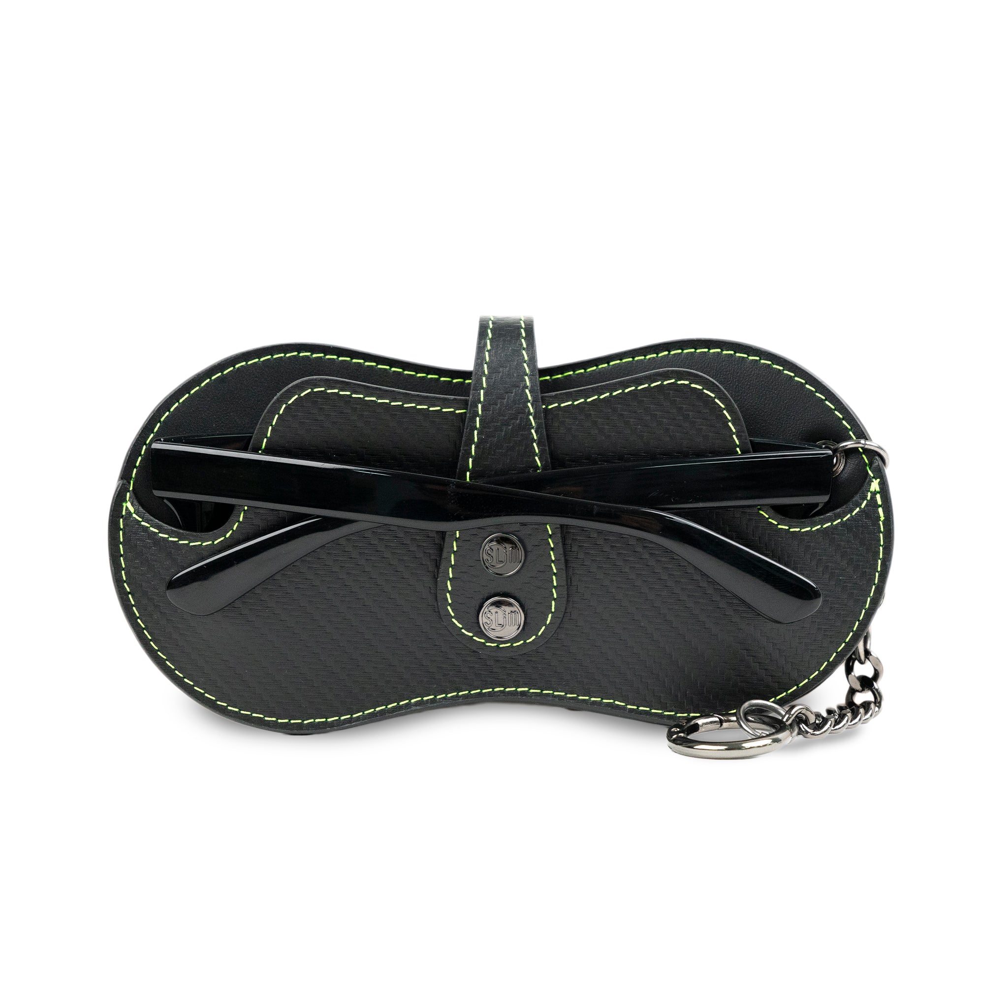 SLim Vision Vera Pelle Carbon cuciture Lime