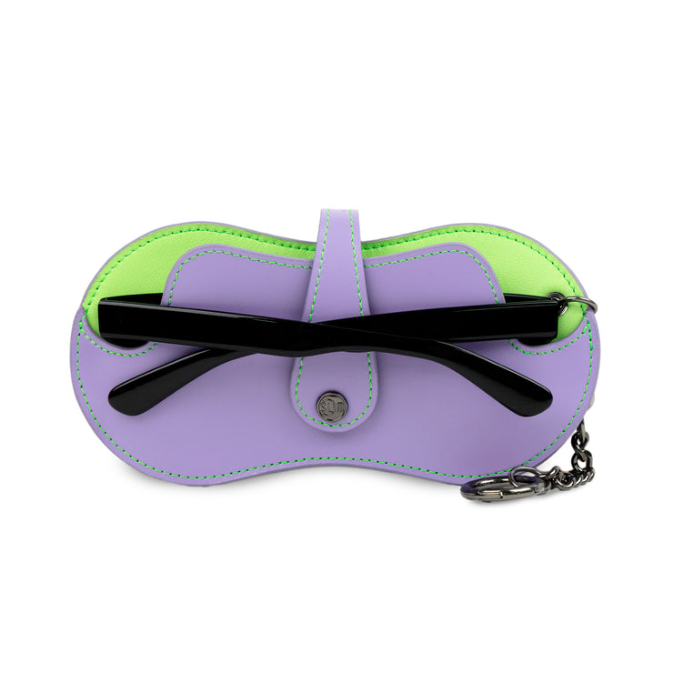 SLim Vision Vera Pelle Viola e Verde Lime