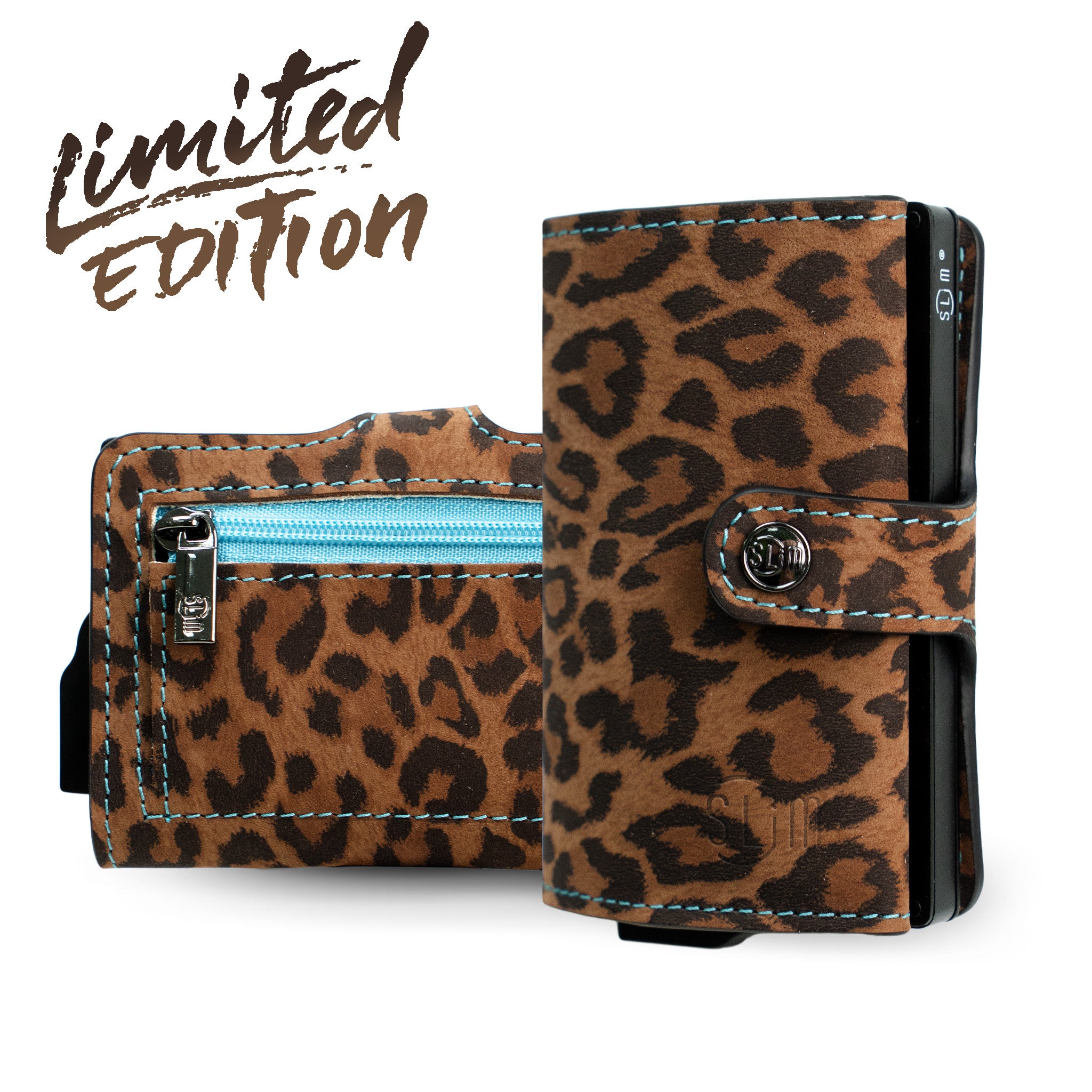 SLim®️ Vera Pelle Animalier Leopard Turchese