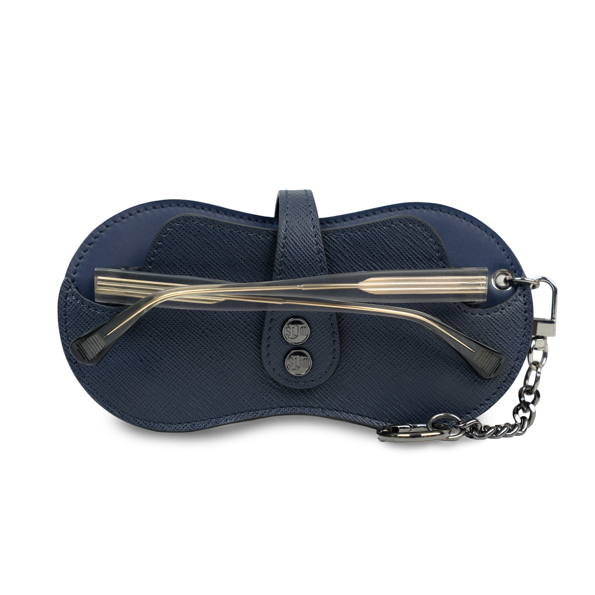 SLim Vision Vera Pelle Saffiano Blu