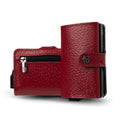 Porta Carte Vera Pelle Stampa Cinghialino Bordeaux