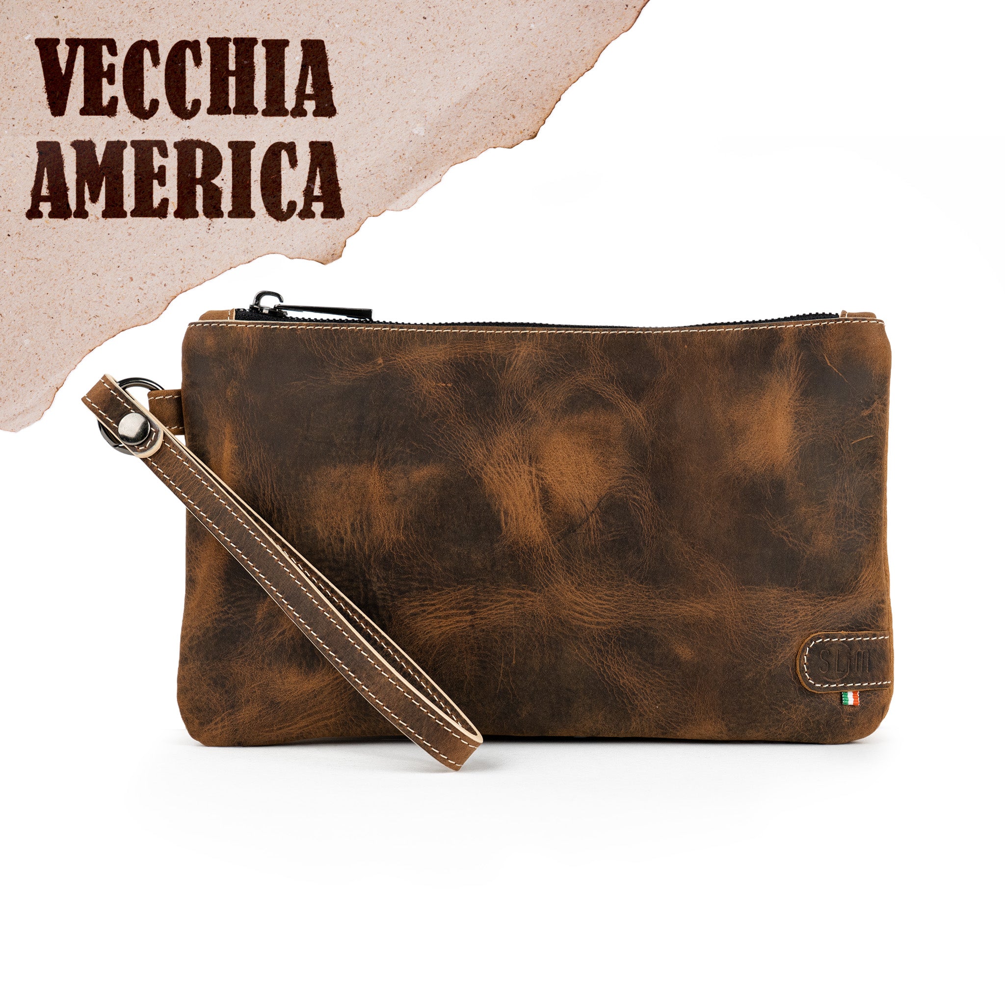 Pochette con Polsiera In Vera Pelle SLim®️