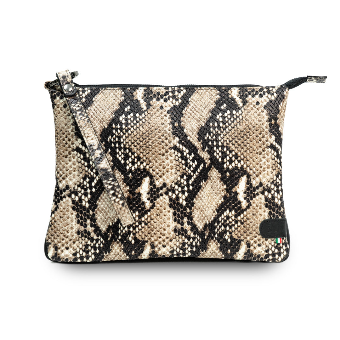 Pochette Max Rettile Beige