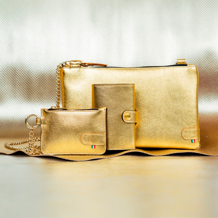 Set Metal Oro Liscio Pochette piccola