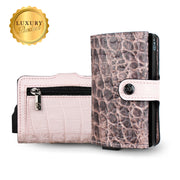 Portacarte Vera Pelle Cocco Rosa