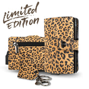 SLim®️Maculato Genuine Leopard Leather with Zip Coin Purse and Heart Key Ring