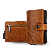 Portacarte Vera Pelle Tejus Caramel