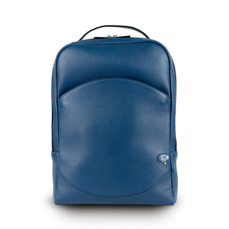 Zaino Vera Pelle Bottalato Blu
