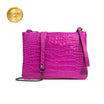 Pochette con Tracolla Vera Pelle Cocco Fucsia