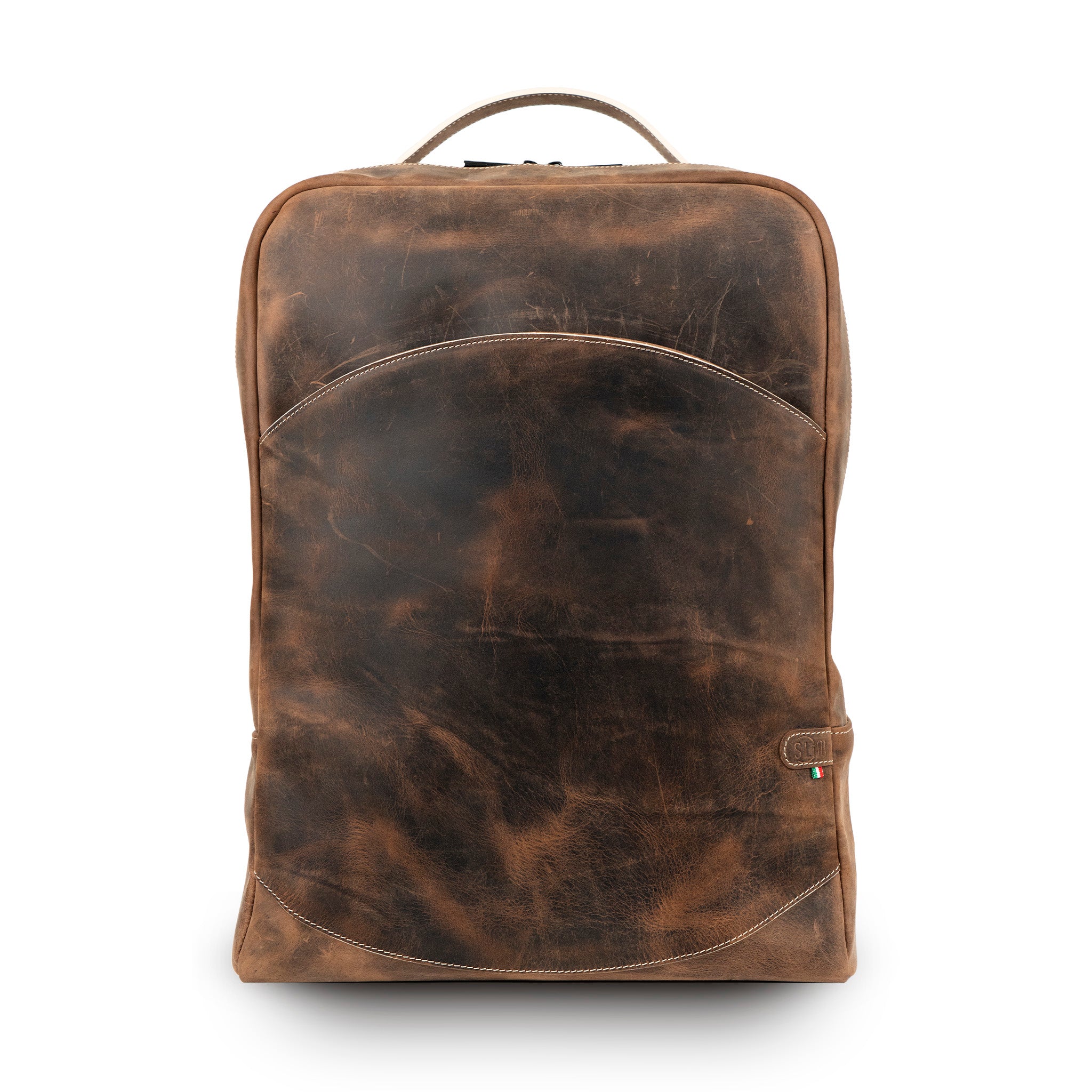 Zaino Grande Vera Pelle Crazy Horse Brown