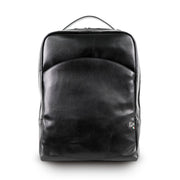 Genuine Leather Backpack Carbon Black