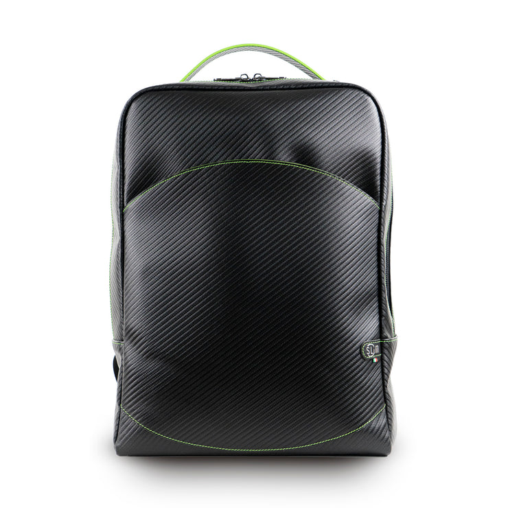 Genuine Leather Backpack Carbon Black