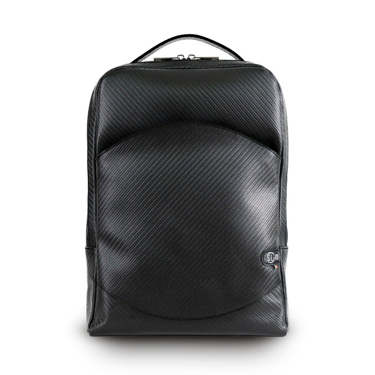 Zaino Vera Pelle Carbon Nero