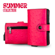 SLim®️ Vera Pelle stampa Struzzo Fucsia Fluo
