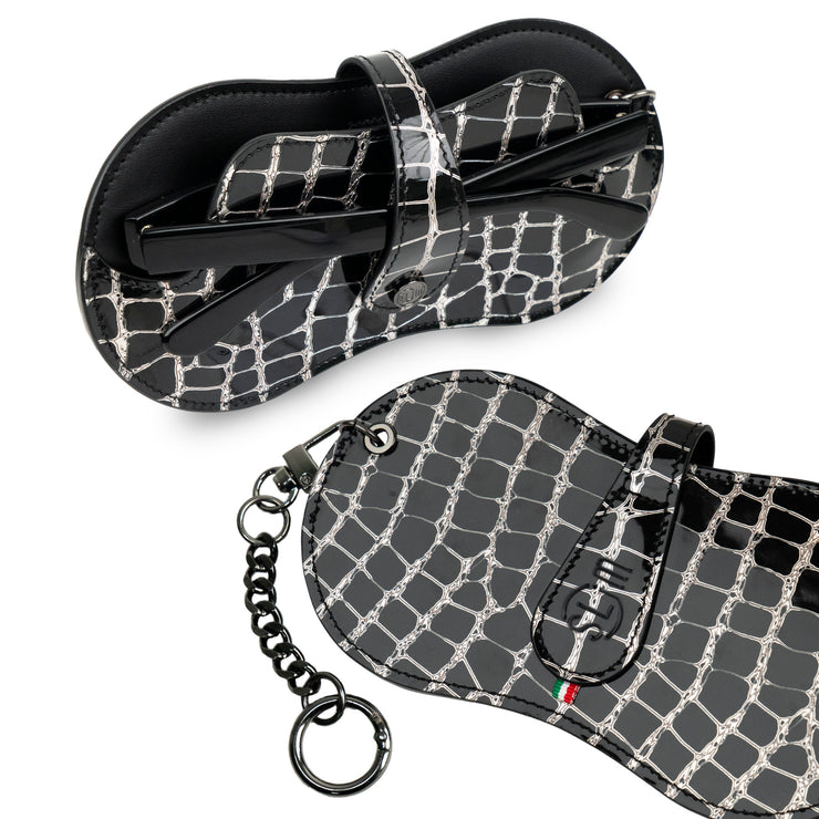 SLim Vision Vera Pelle Metal Nero e Bianco