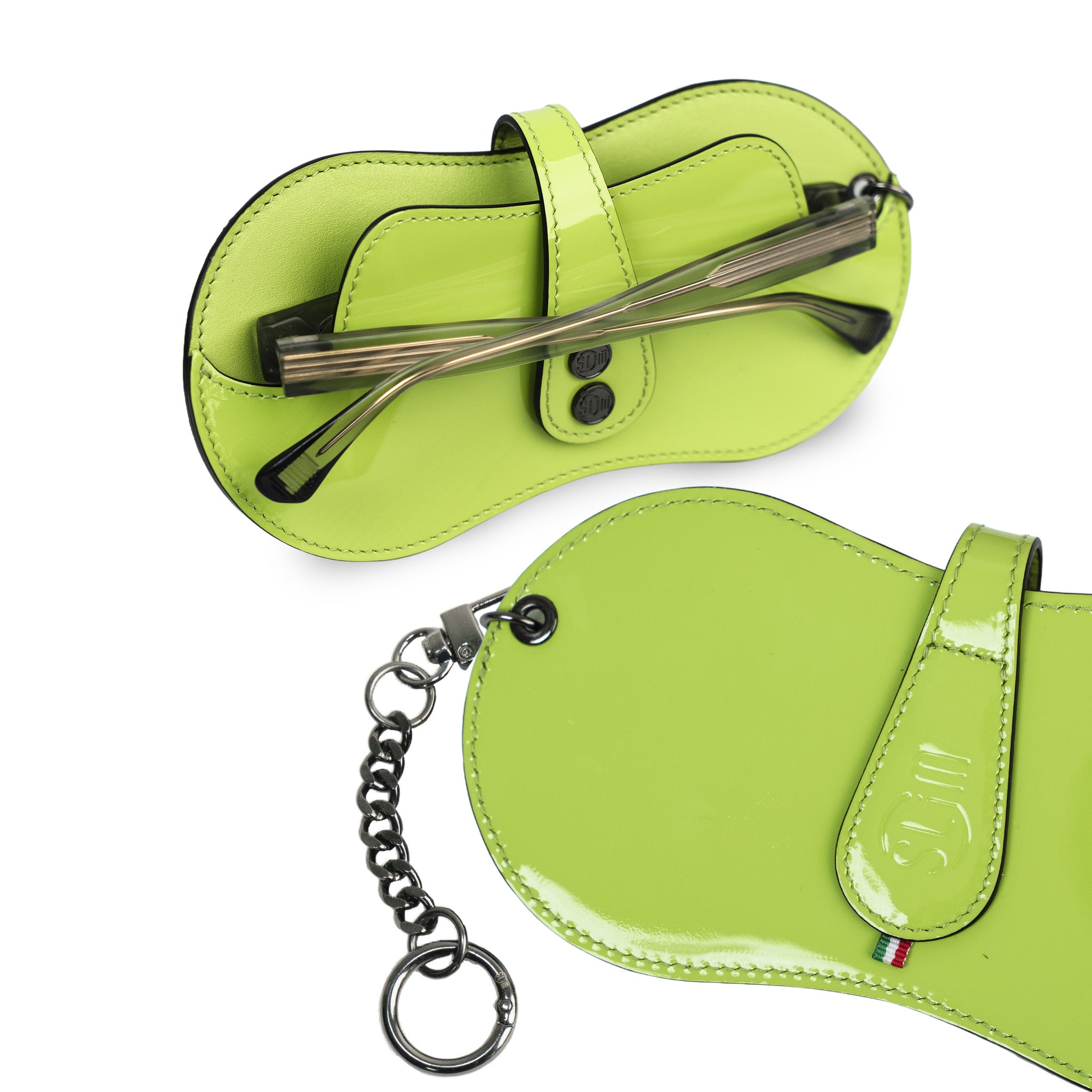 SLim Vision Vera Pelle Specchio Verde Mela
