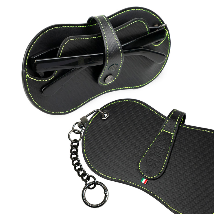 SLim Vision Vera Pelle Carbon cuciture Lime