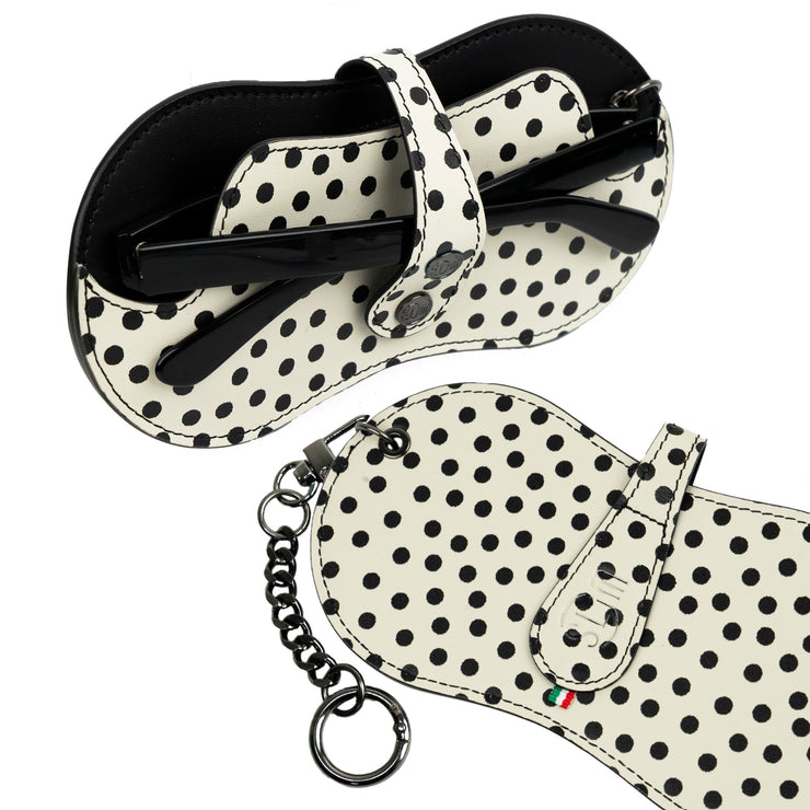 SLim Vision Vera Pelle Pois Nero Bianco
