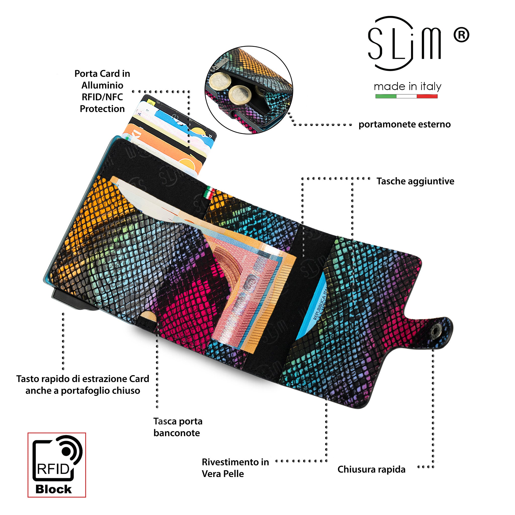 SLim®️ Vera Pelle Animalier Multicolor