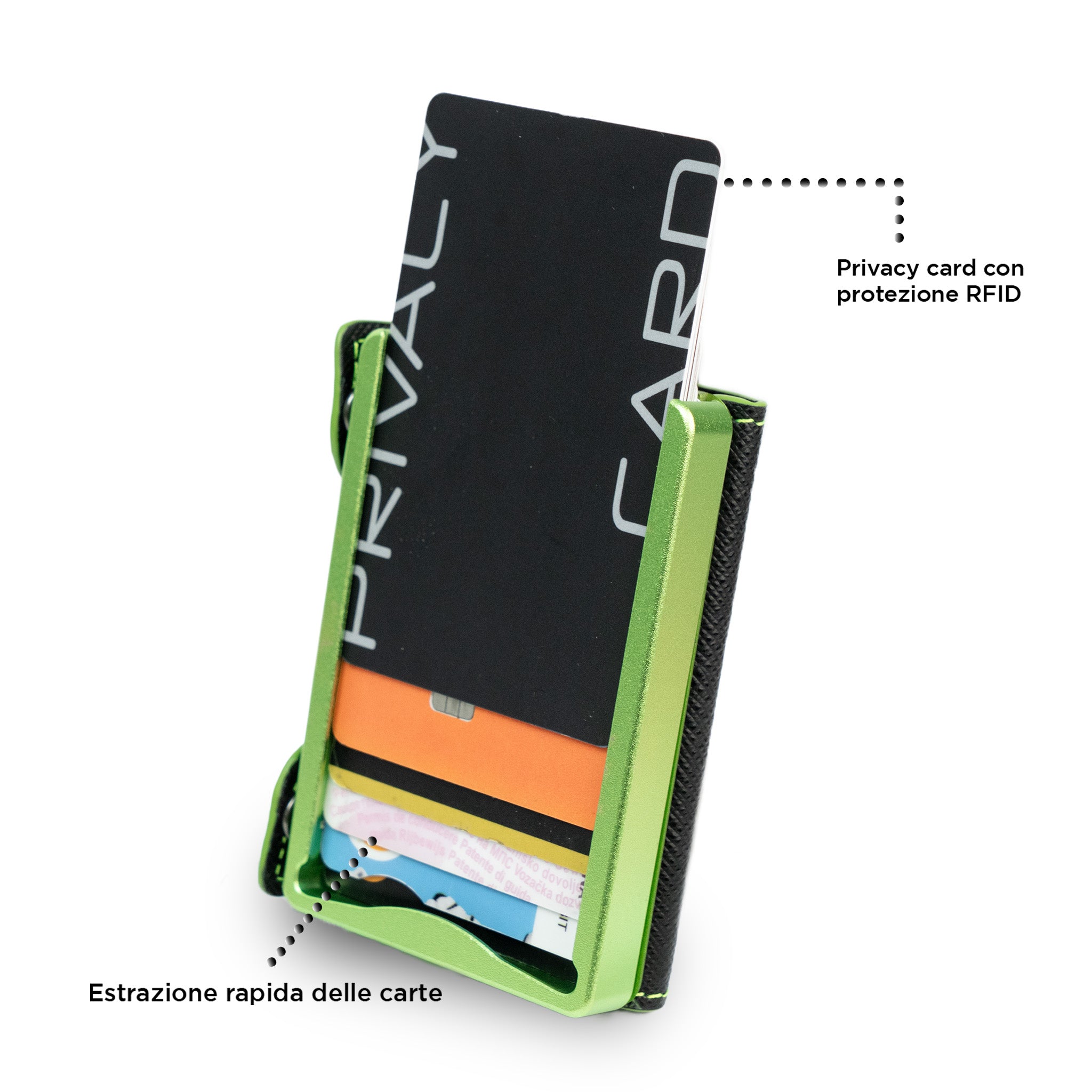 Be Tasck Saffiano Nero e Verde