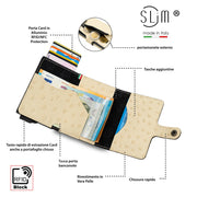 SLim®️ Vera Pelle stampa Struzzo Beige
