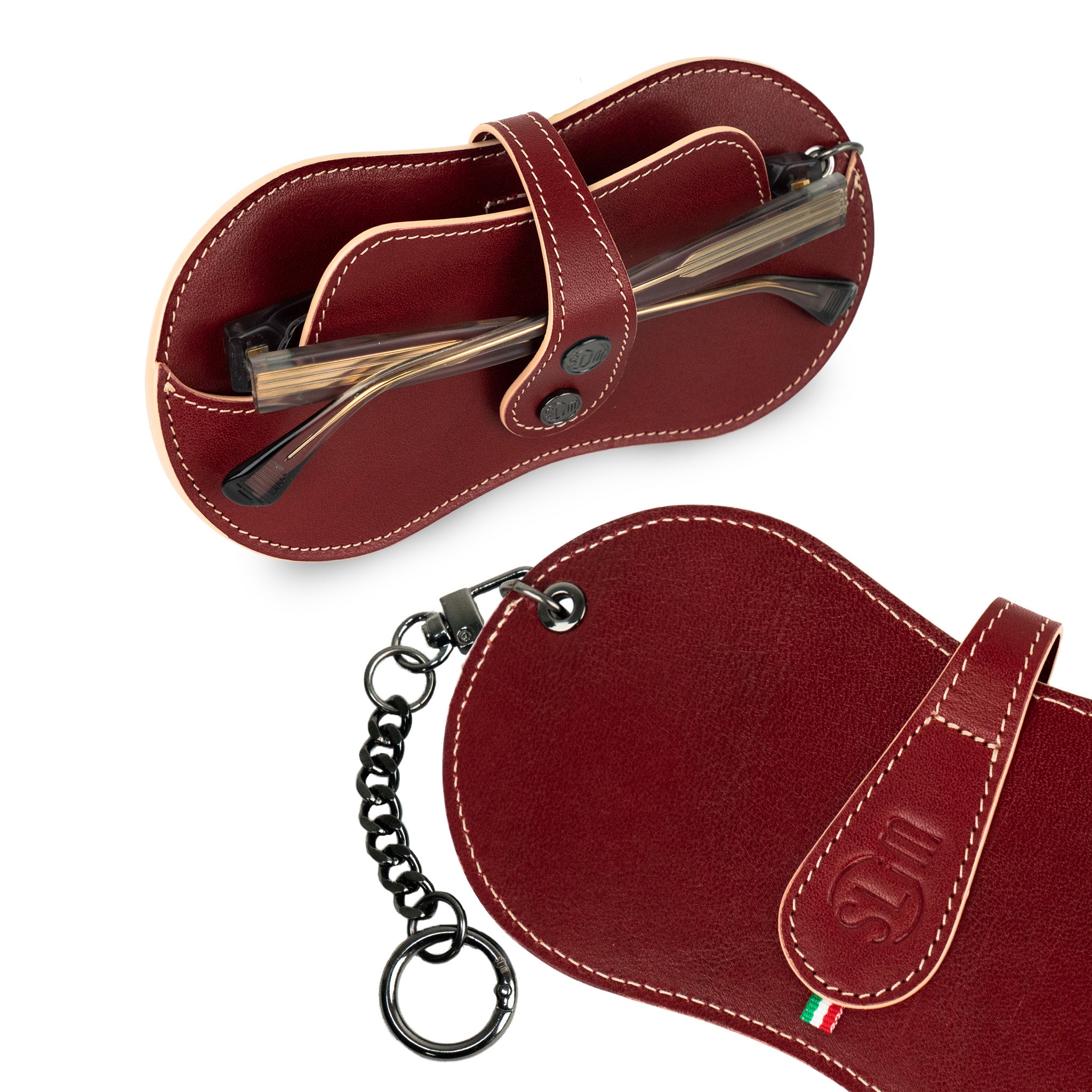 SLim Vision Vera Pelle Concia al Vegetale Rosso