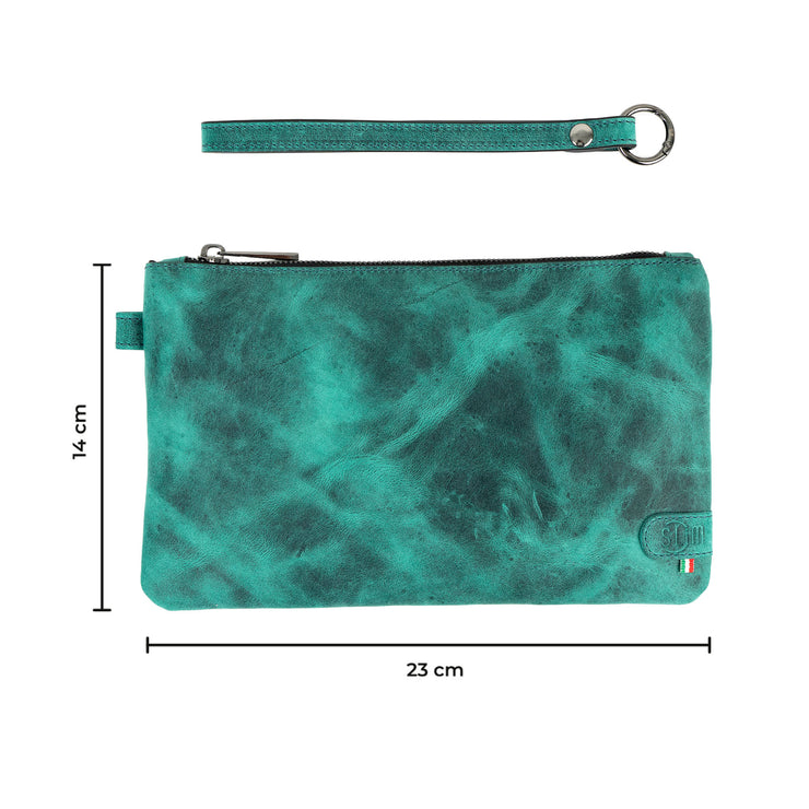 SLim®️ Genuine Leather Clutch with Shoulder Strap