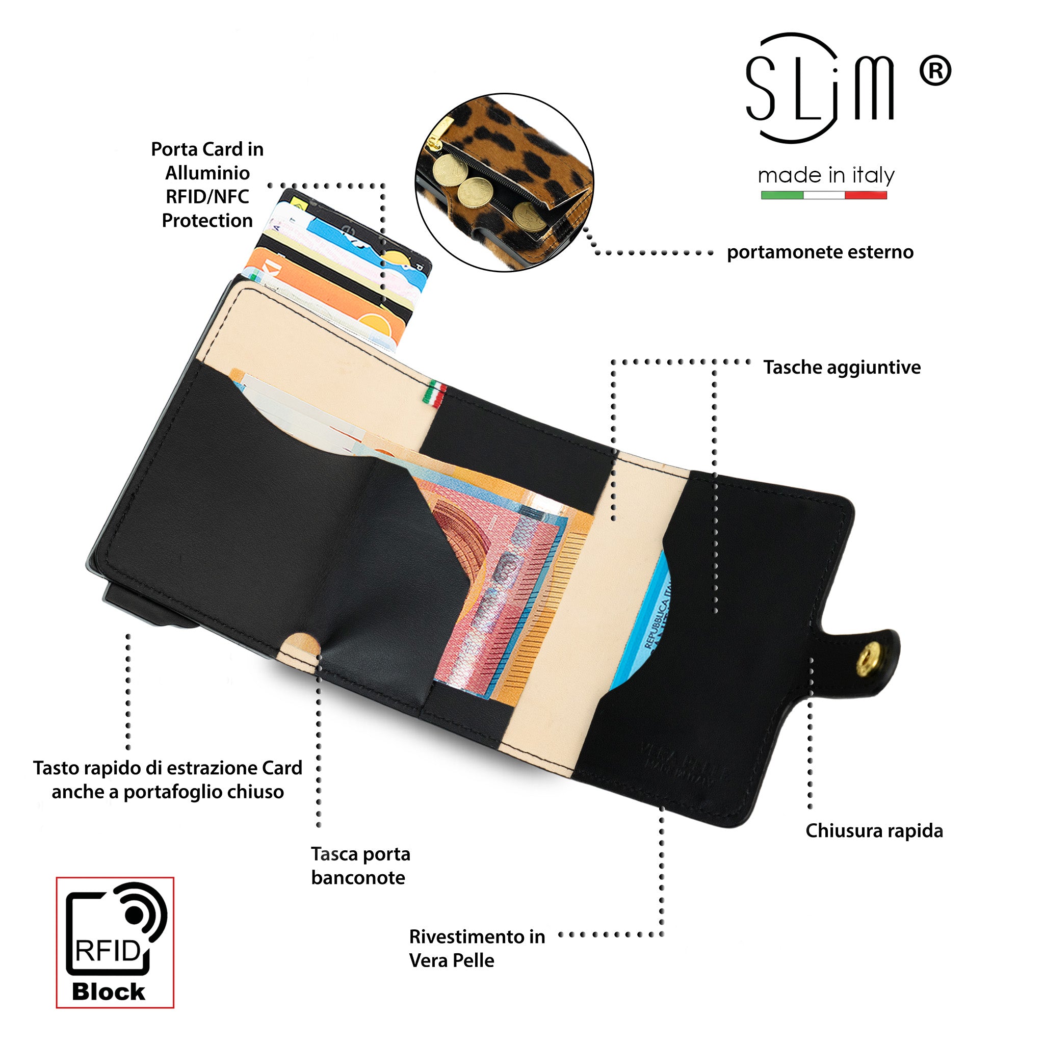 SLim®️ Vera Pelle Animalier Cavallino Classic