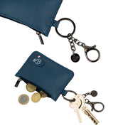 SLim®️ Tumbled Keychain-Coin Purse Navy Blue
