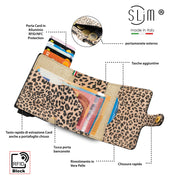 SLim®️Maculato Genuine Leopard Leather with Zip Coin Purse and Heart Key Ring