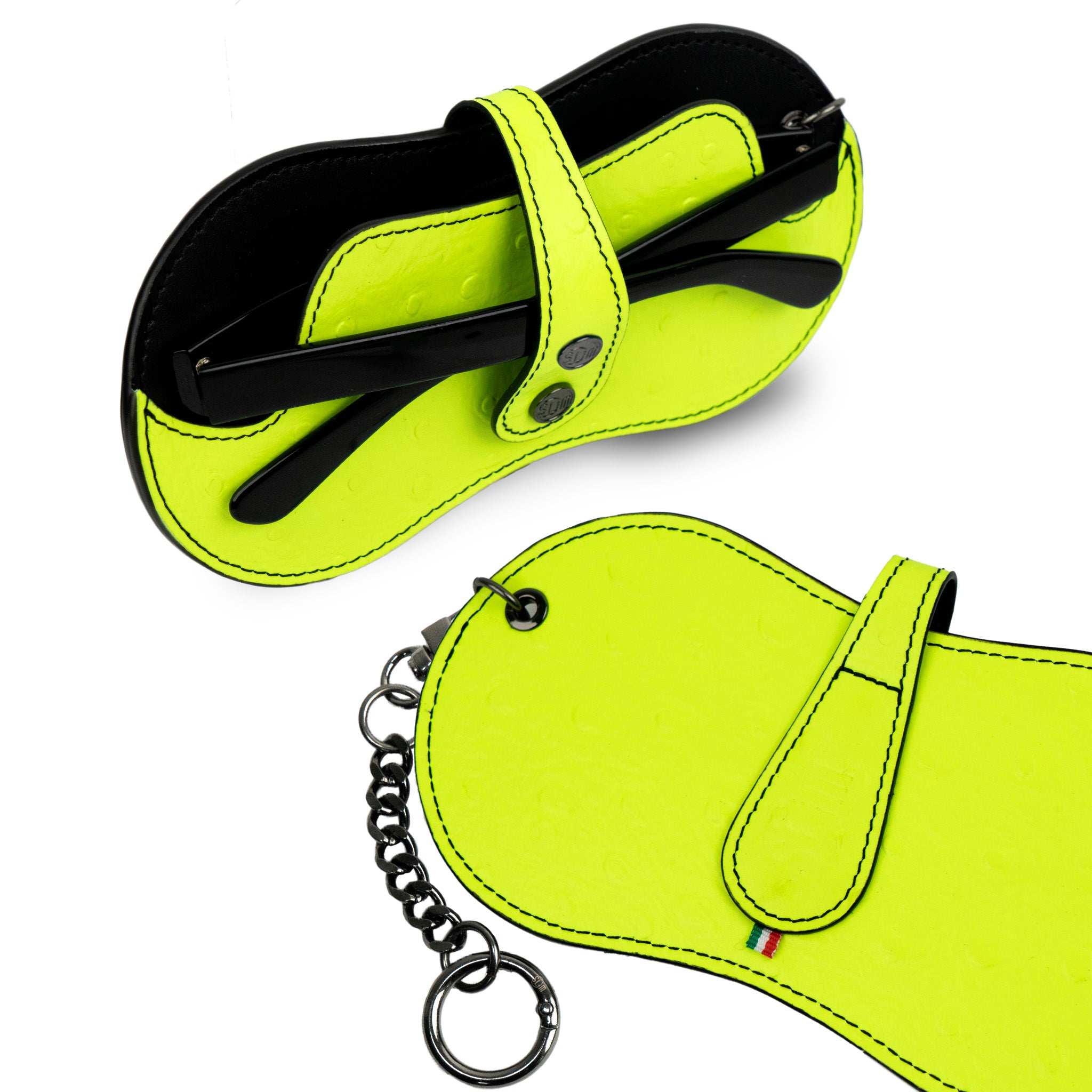 SLim Vision Vera Pelle Lime e Nero
