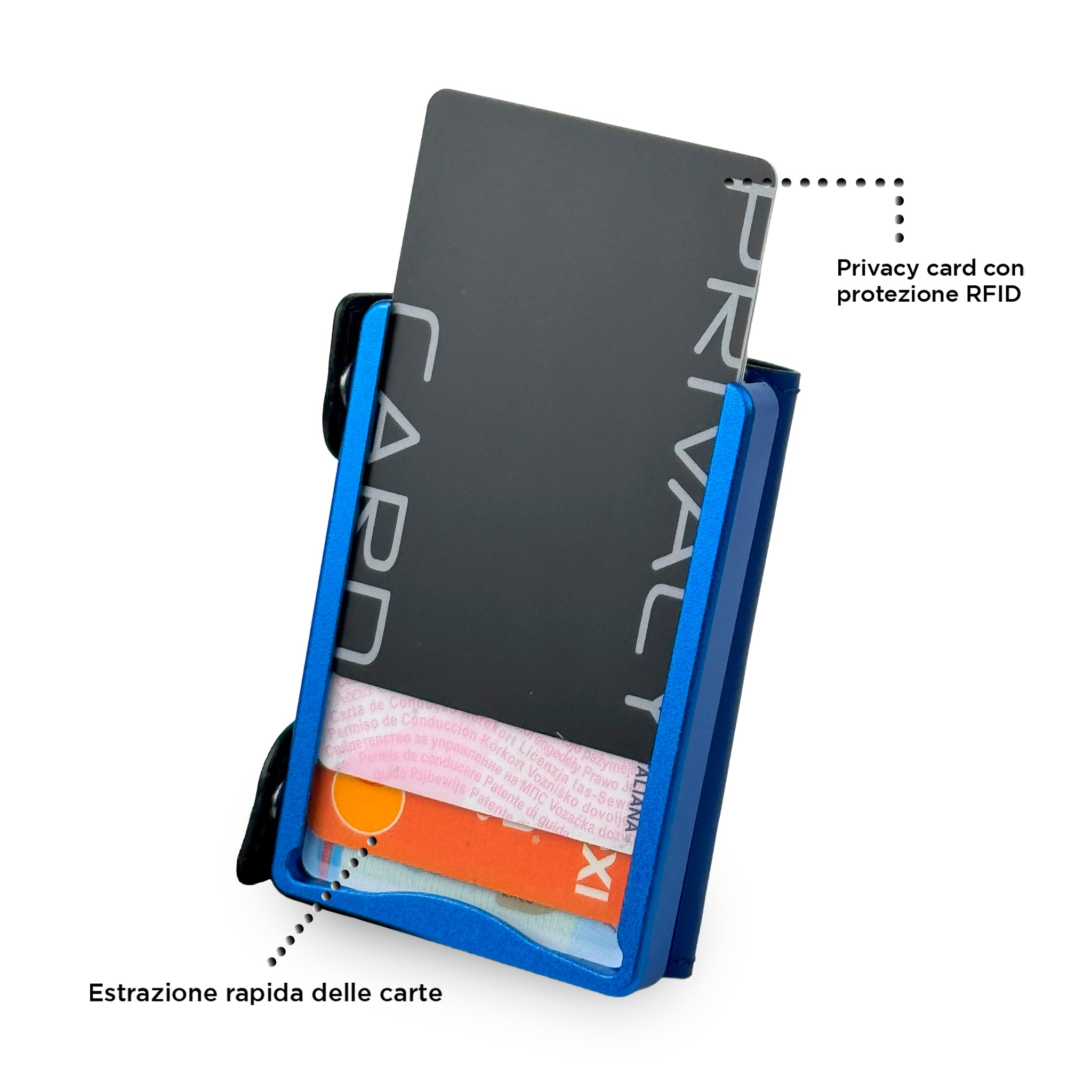 Be Tasck Pelle Liscia Blu e Nero