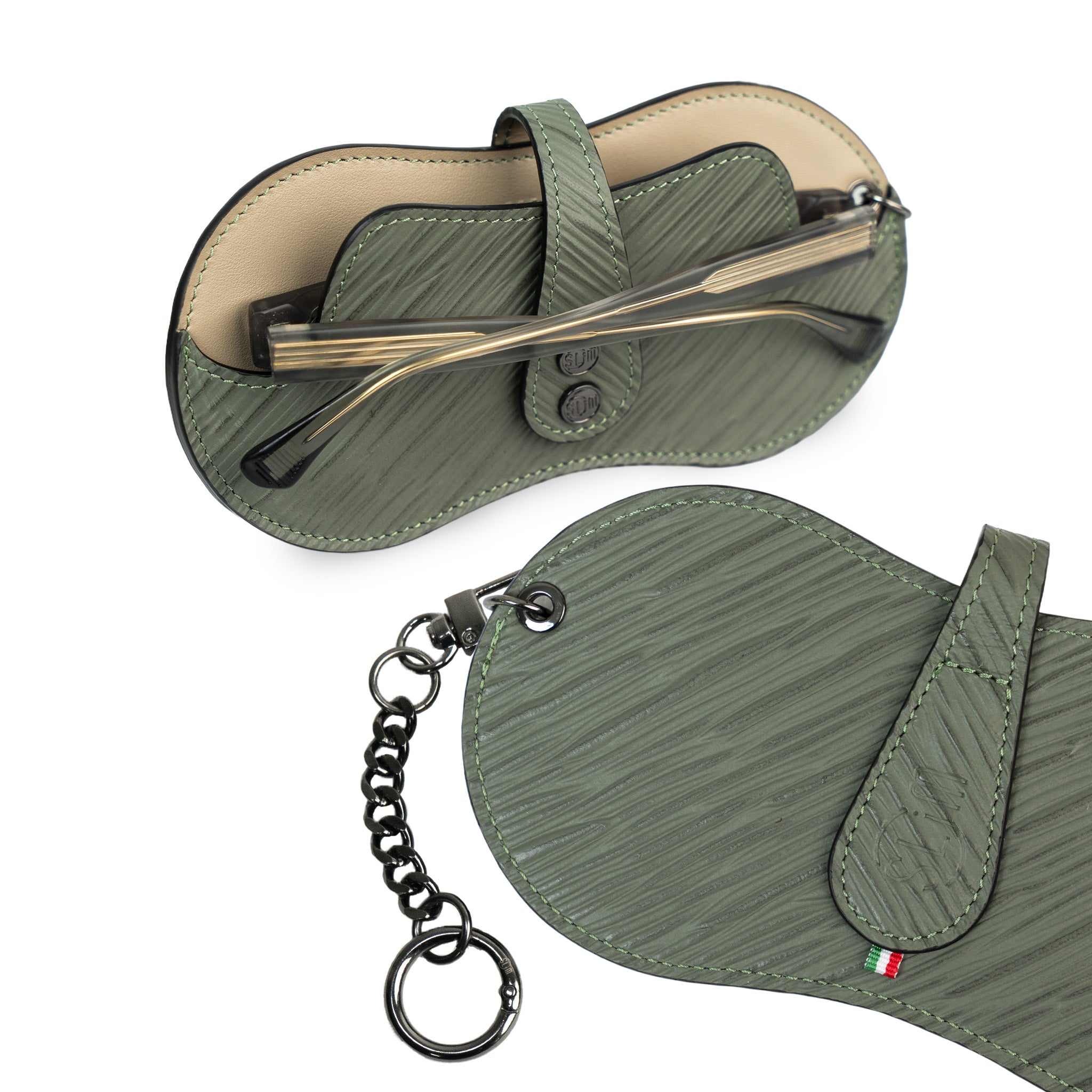 SLim Vision Vera Pelle Epi Verde