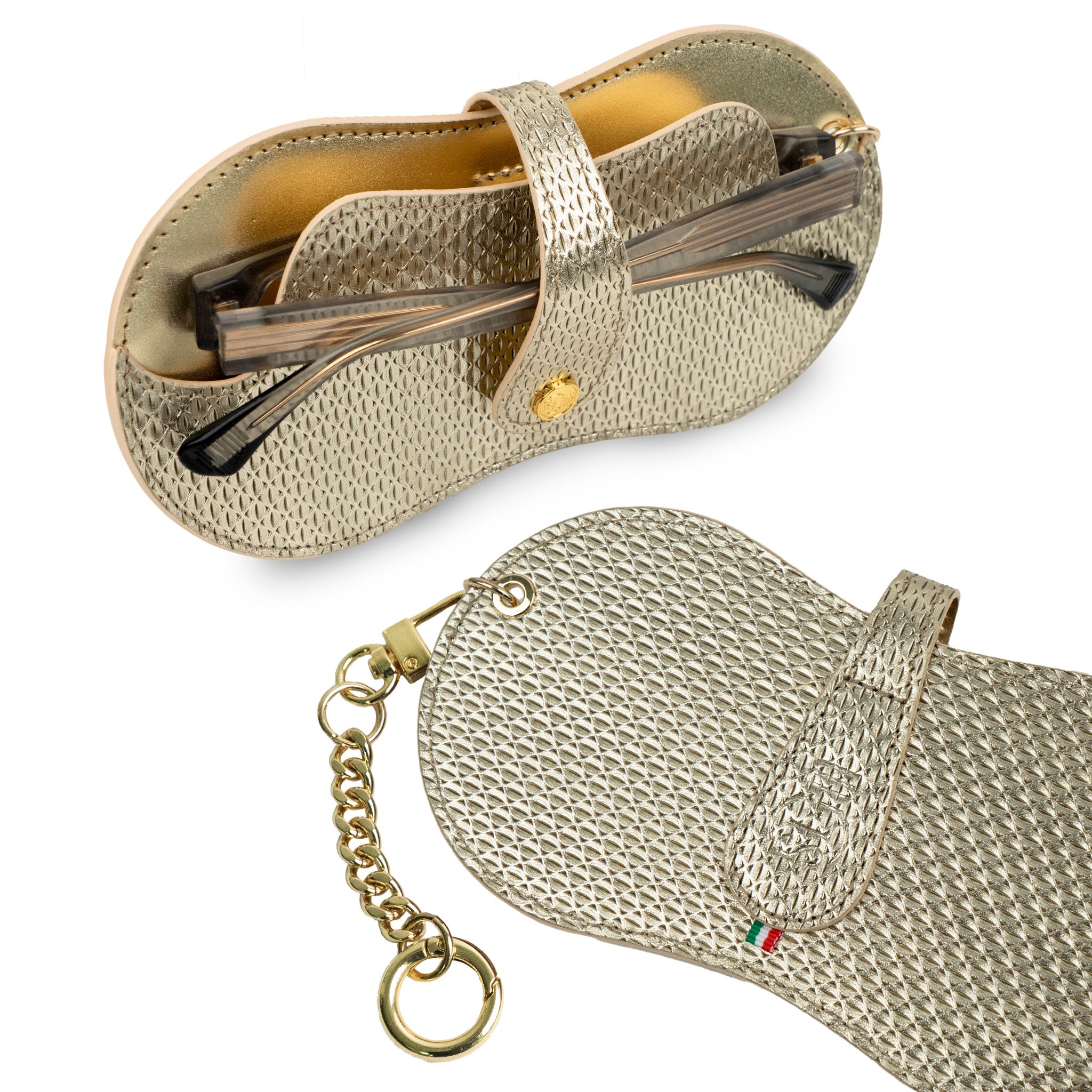 SLim Vision Vera Pelle Metal Oro