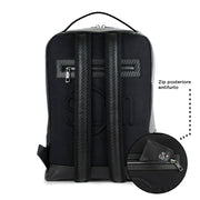 Zaino Vera Pelle Carbon Nero