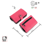 Portacarte Vera Pelle Tejus S Bubblegum