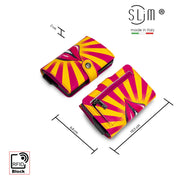 SLim®️Labbra Pop Art Vera Pelle Bottalato con zip porta monete