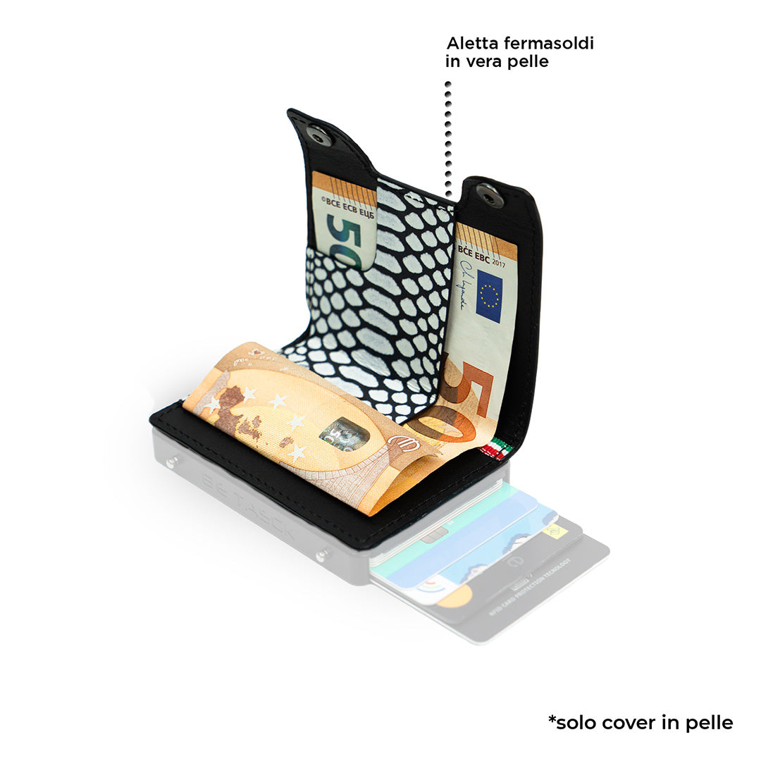 Cover in Pelle Be Tasck Rettile Bianco e Nero