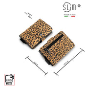 SLim®️Maculato Genuine Leopard Leather with Zip Coin Purse and Heart Key Ring
