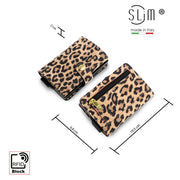 SLim®️Maculato Genuine Leopard Leather with Zip Coin Purse and Heart Key Ring