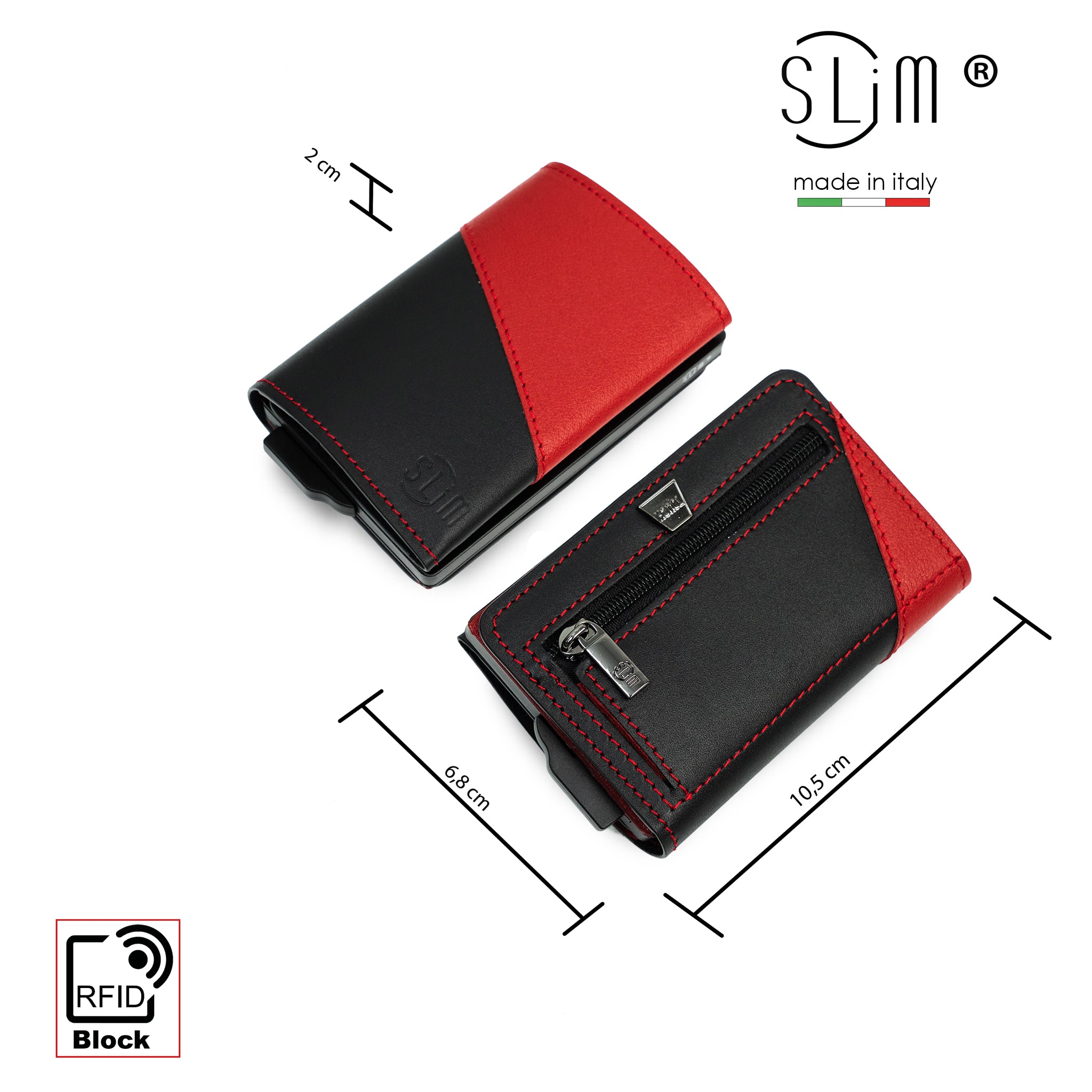 SLim®️ drummed genuine leather Sicily "Isola" theme 