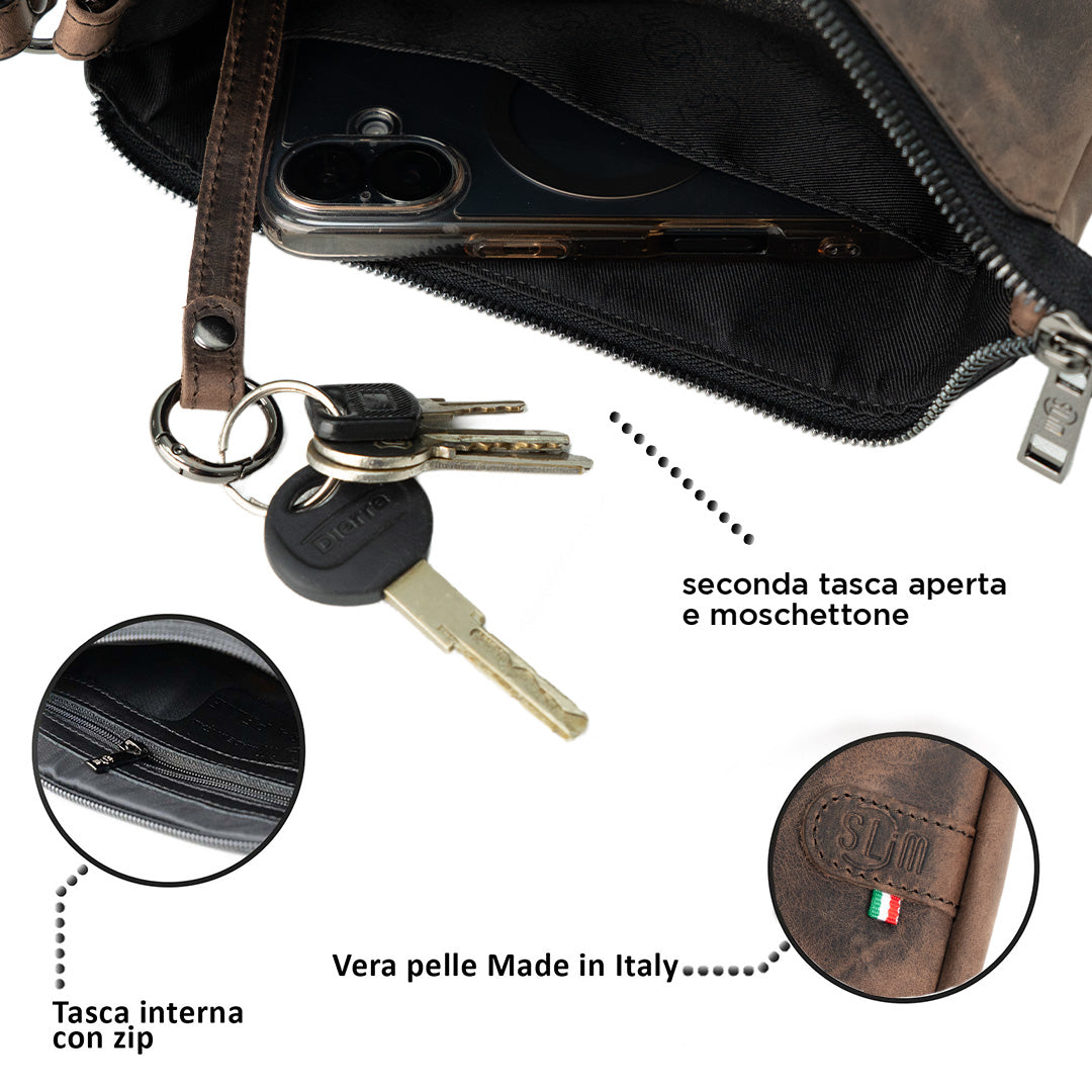 Pochette Max Crazy Dark Brown