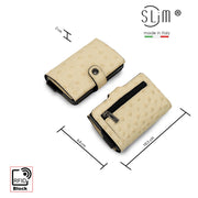 SLim®️ Vera Pelle stampa Struzzo Beige